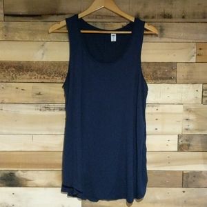 Navy Luxe Tank Top